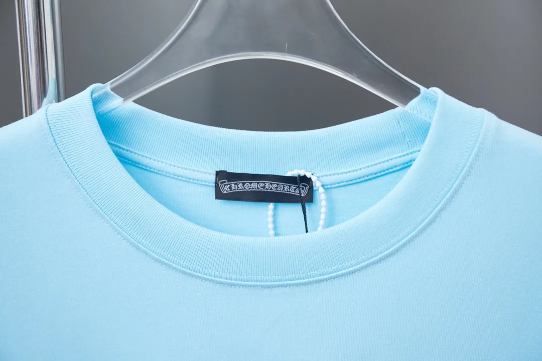 🅿️210 Ch*ome Hearte 25SS early spring new style, thick printed hot diamond short sleeves, light luxury, essential item for daily commuting for men and women, correct version, welcome to compare, detailed features · 320g 100% pure cotton double yarn jersey fabric · Special thickened 32 pieces of double-strand 1X1 threads custom dyed in the same vat · Imported Australian matte pearlescent diamonds ➕ Three-dimensional thick plate Croix heart letters · Double-needle sewing and cross-seam technology · Original main mark, washed tag, brand moisture-proof paper packaging Color: black/white/rose red/blue Size: S/M/L/XL